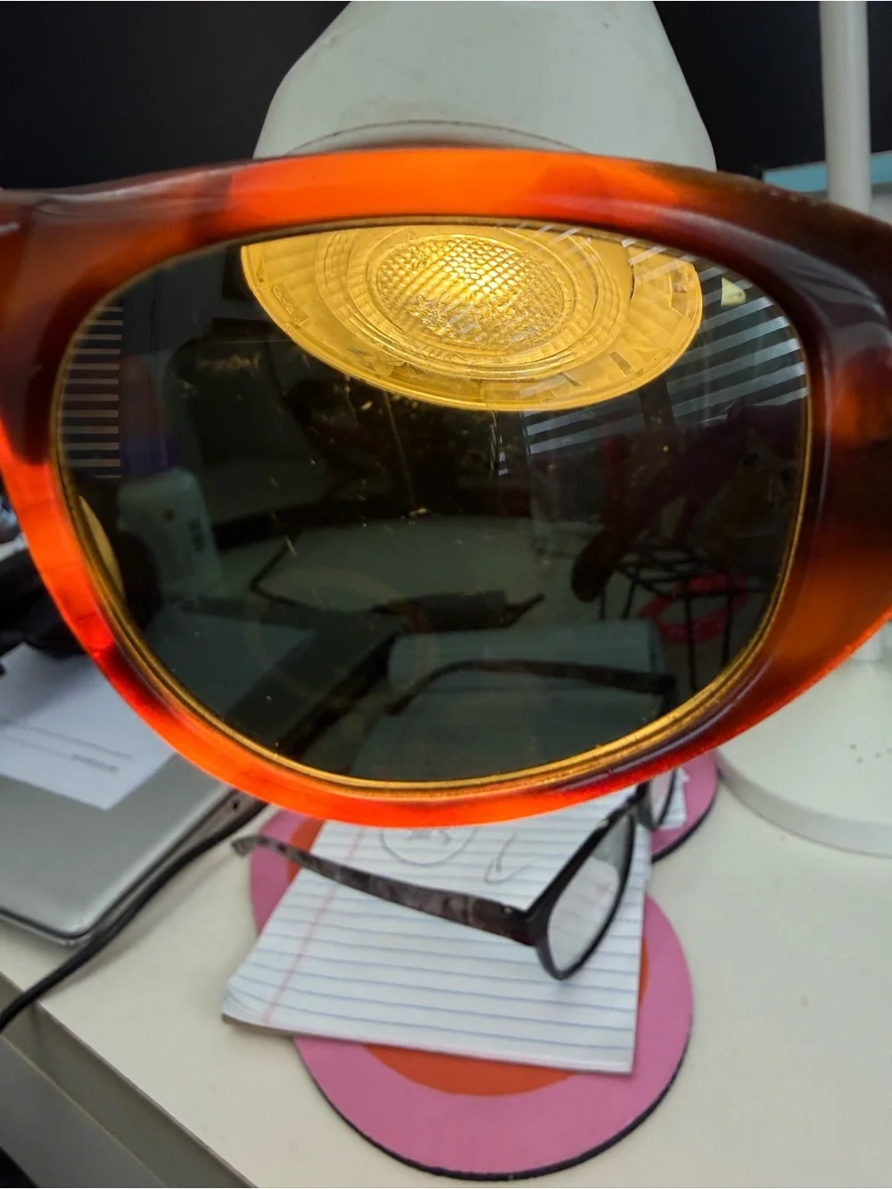 Ray-Ban Brown Tortoise Rectangle Sunglasses with Dark Lenses